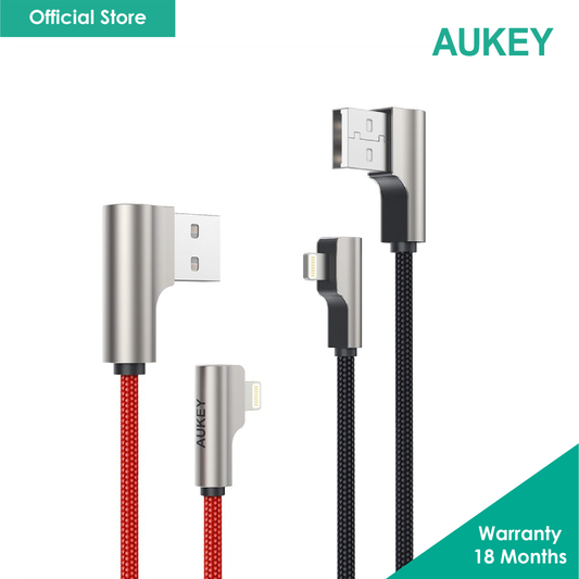 AUKEY CB-AL04 90 Degree USB-A to Lightning Data Cable 1M